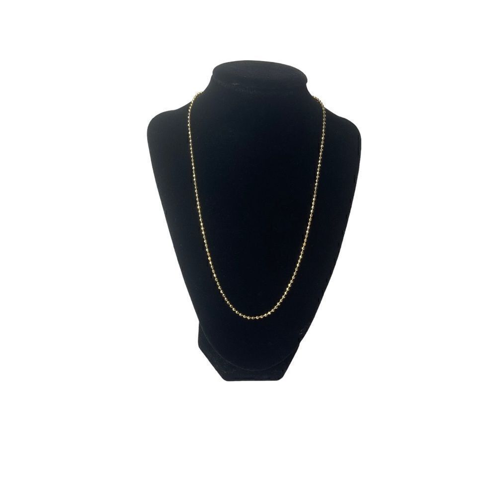 Unbranded made in Italy sterling silver gold plated 2.5 mm bead chain necklace